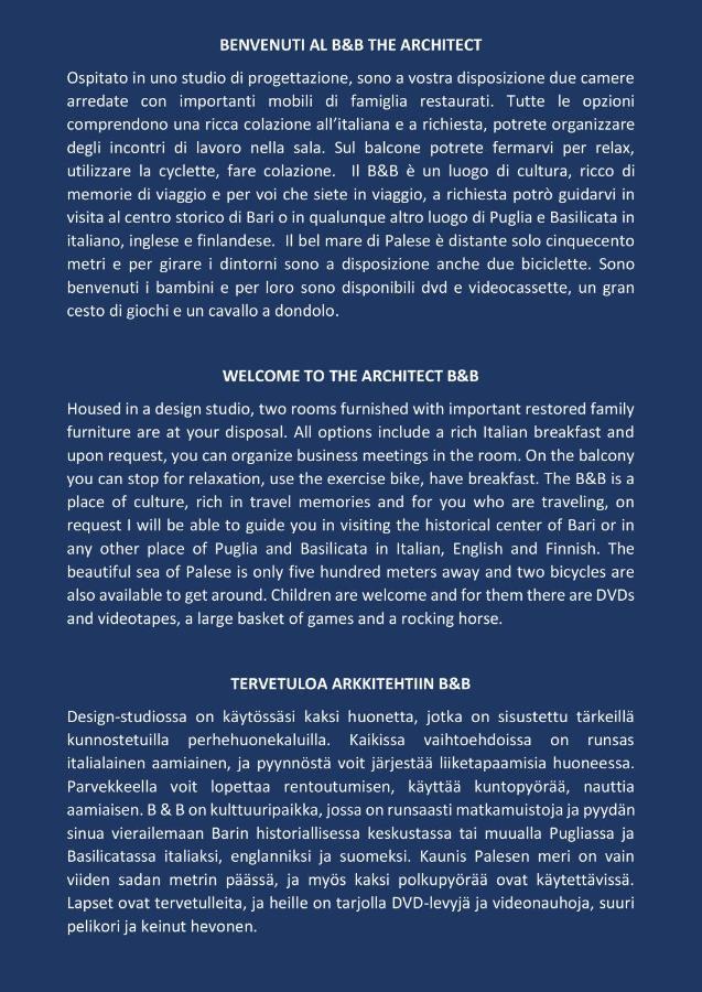 The Architect Bed & Breakfast Bari