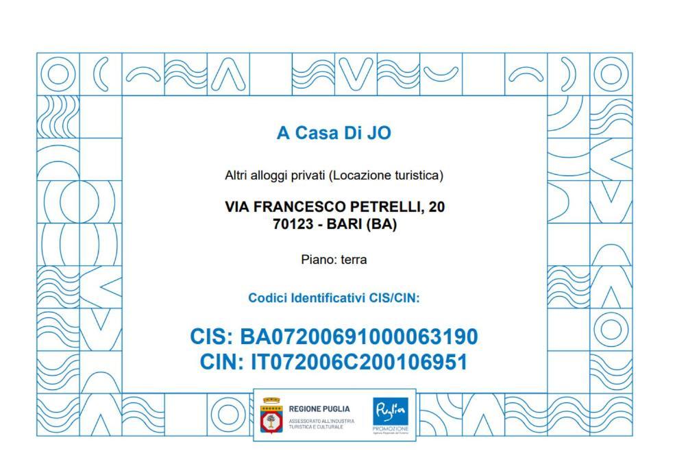 A Casa Di Jo * Bari